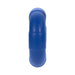 Blue 17mm liquid silicone C-ring with smooth, flexible design for comfortable wear.