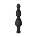 Black silicone cone beads with graduated bulb shapes and a flared base for safe, comfortable use.