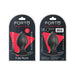 Forto F-60 small black silicone spade-shaped plug in retail packaging, front and back views.