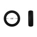 Black 40mm wide silicone ring shown from front with 1.22-inch inner diameter and side view.