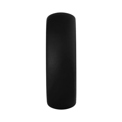 Black wide silicone stretch ring with smooth matte finish, medium size 45mm width.