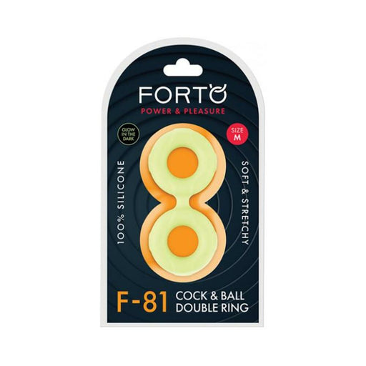 Forto F-81: Double Ring Liquid Silicone 47 Mm Glow-in-the-dark | SexToy.com