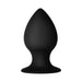 Black silicone cone with a wide suction cup base, designed for stability and comfortable use.