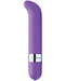 Purple curved G spot vibrator with chrome accent and smooth velvety finish, designed for wireless music-driven vibration.