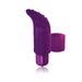 Purple textured waterproof finger vibrator with removable cap, designed for targeted stimulation and discreet use.