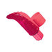 Pink textured waterproof finger vibrator with a flexible nubbed tip and adjustable finger loop.