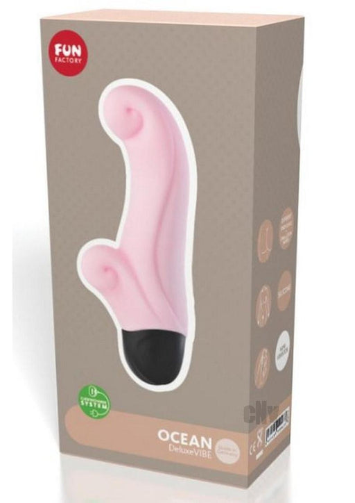 Packaging box of Fun Factory Ocean Rabbit vibrator in baby rose color with product image and branding.