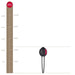 Fun Factory Smartballs Uno in white and india red shown next to a ruler for size reference, measuring about 4 inches long.