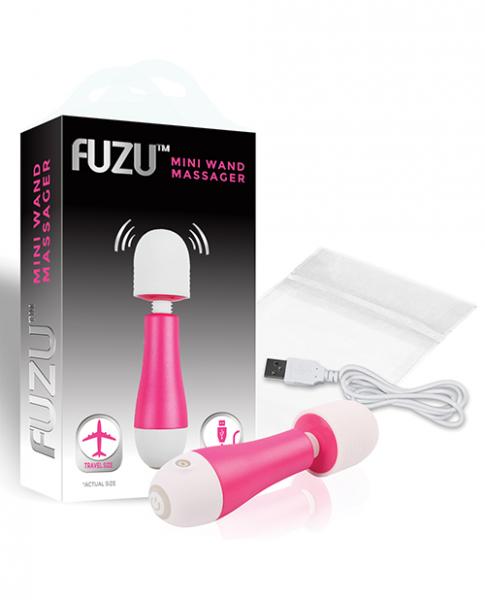 Fuzu Mini Rechargeable Travel Size Wand Pink | SexToy.com