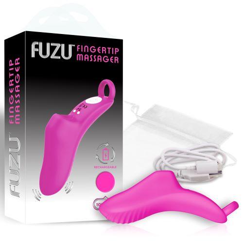 Fuzu Vibrating Rechargeable Fingertip Massager Pink | SexToy.com