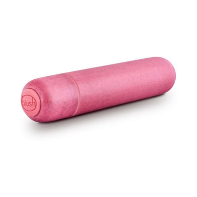Coral-colored Gaia Eco Bullet vibrator made from biodegradable material with a smooth, cylindrical design.