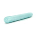 Blush Gaia Eco biodegradable vibrator in soft green with smooth, classic cylindrical design on white background.