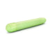 Green biodegradable vibrator with smooth, classic design made from eco-friendly starch-based bioplastic.