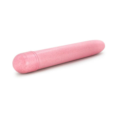 Blush Gaia biodegradable vibrator in soft pink with a smooth, rounded design on a white background.