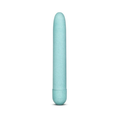 Blush Gaia Eco biodegradable vibrator in light green with smooth, classic design and rounded tip.
