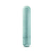 Blush Gaia Eco Bullet in aqua blue, compact biodegradable vibrator with smooth rounded tip and simple design.