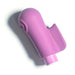 Purple eco-friendly vibrator with textured head and ergonomic fin grip, made from sustainable BioTouch and BioFeel materials.