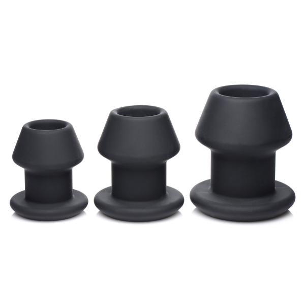 Gape-grommets 3 Piece Hollow Silicone Anal Dilator Set | SexToy.com