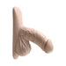 Realistic 4-inch silicone packer with detailed texture and lifelike skin tone, designed for secure, comfortable wear.
