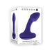 Purple silicone Gender X Anybody's Plug with 10 vibration speeds shown on white product packaging box.