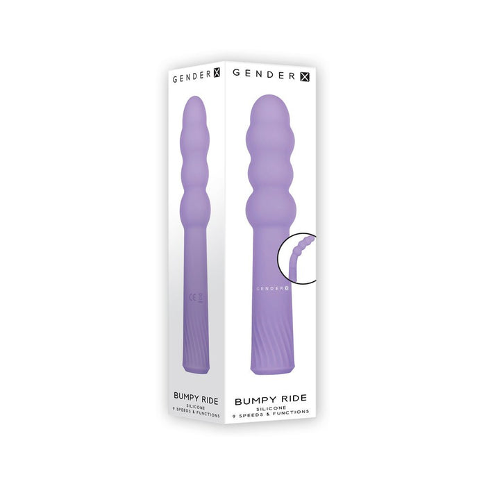 Gender X Bumpy Ride Beaded Vibrating Wand Purple - SexToy.com