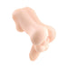 Soft, flesh-toned multi-textured stroker with curvy orbs and firm shaft, designed for versatile intimate use.