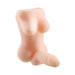 Soft, flesh-toned gender-neutral torso stroker with detailed chest and vibrating cockring attachment.