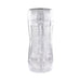 Clear dual-ended stroker with textured inner channels and removable caps for versatile pleasure and easy cleaning.