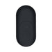 Black oval-shaped remote control for Gender X Our Undie Vibe with smooth matte finish and battery compartment marked open.