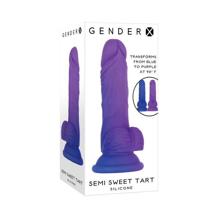 Gender X Semi Sweet Tart Color-changing Dildo Blue/purple - SexToy.com