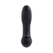 Black silicone multi-motor massager with textured angled shaft and rounded pulsating ball base.