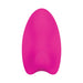 Pink silicone remote-control underwear vibrator with a smooth, curved design and discreet shape.
