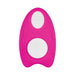 Pink and white Gender X Under The Radar remote-control underwear vibrator with smooth silicone surface and power button.