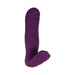 Purple dual-motor wearable vibrator with textured shaft and stingray-shaped external stimulator.