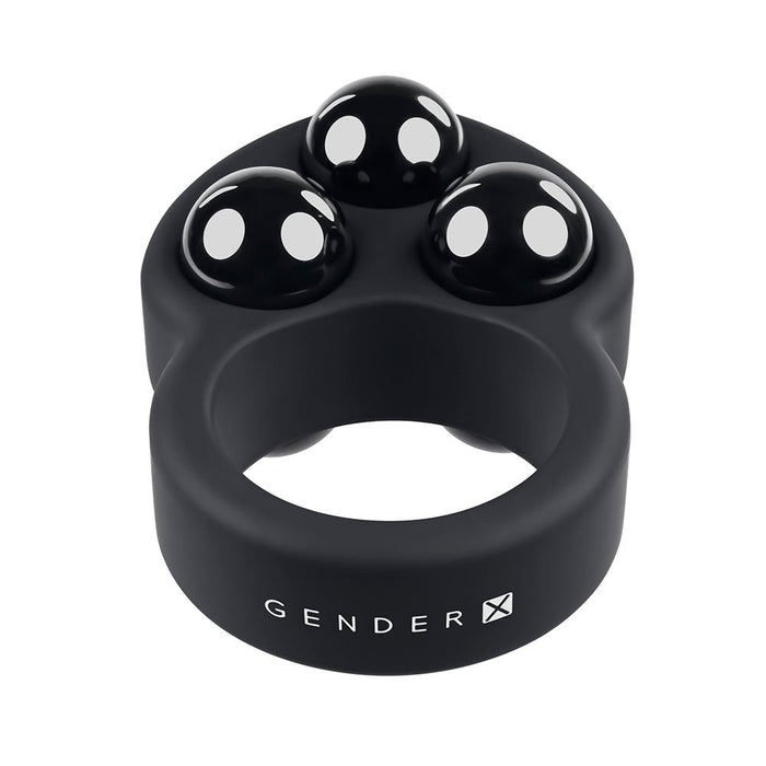 Gender X Workout Ring Weighted Silicone Training Cockring Black - SexToy.com
