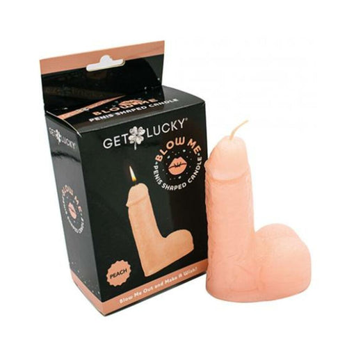 Get Lucky 5" Blow Me Penis Candle - Peach - SexToy.com