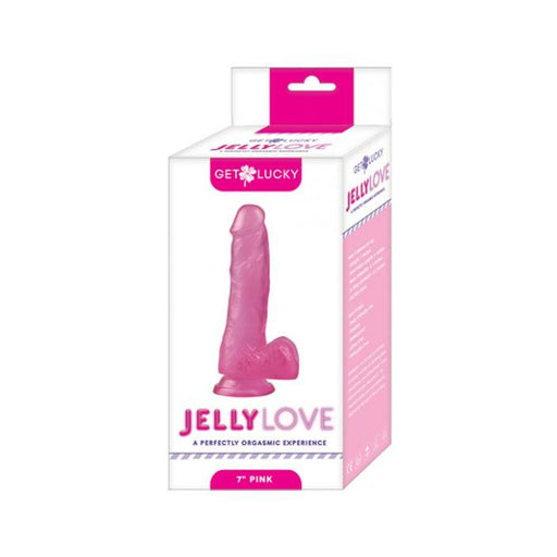Get Lucky 7-inch Jelly Dong - Pink | SexToy.com