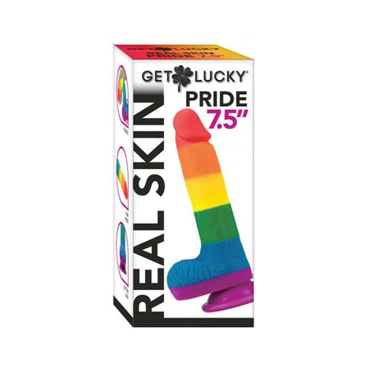Get Lucky 7.5" Real Skin Series Pride- Rainbow - SexToy.com
