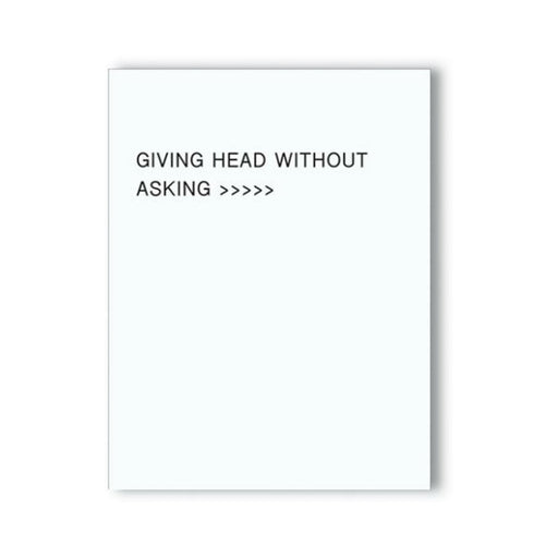 Giving Head Is Greater Than Naughty Greeting Card - SexToy.com