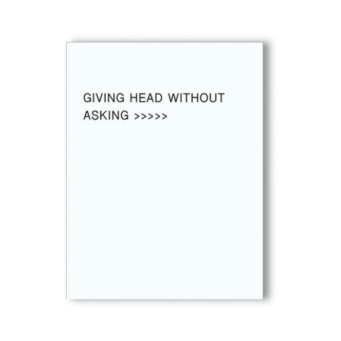 Giving Head Is Greater Than Naughty Greeting Card - SexToy.com