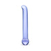 Smooth purple glass G-spot wand with curved tip and rounded base for targeted stimulation and versatile use.
