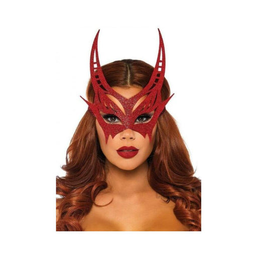 Glitter Devil Mask Os Red - SexToy.com