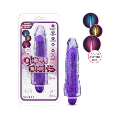 Blush Glow Dicks Glitter Vibrator Molly - Purple Blush Glow Dicks Glitter Vibrator Molly - Purple