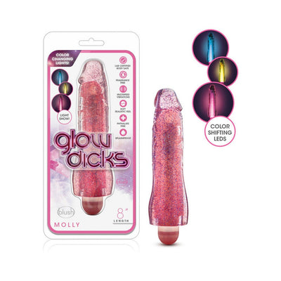 Blush Glow Dicks Glitter Vibrator Molly - Purple Blush Glow Dicks Glitter Vibrator Molly - Purple