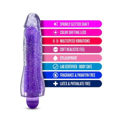 Blush Glow Dicks Glitter Vibrator Molly - Purple Blush Glow Dicks Glitter Vibrator Molly - Purple