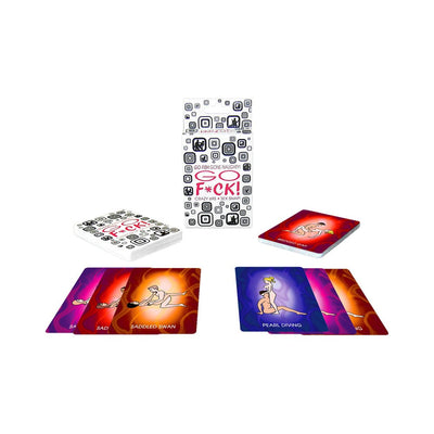 Go F*ck adult card game with illustrated position cards and playful packaging for fun adult game nights.