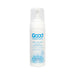 Bottle of Good Clean Love Ultra Sensitive Foaming Feminine Wash with pump dispenser and blue label on white background.