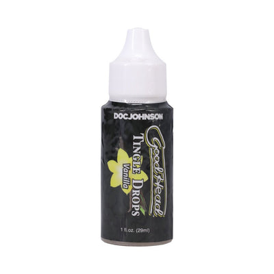 GoodHead Tingle Drops 1 fl oz bottle in French Vanilla flavor with black label and white cap