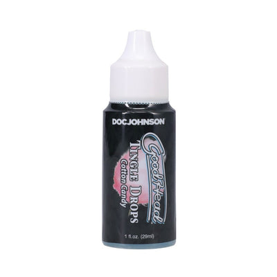 GoodHead Tingle Drops 1 fl oz bottle in Cotton Candy flavor with black label and white dropper cap