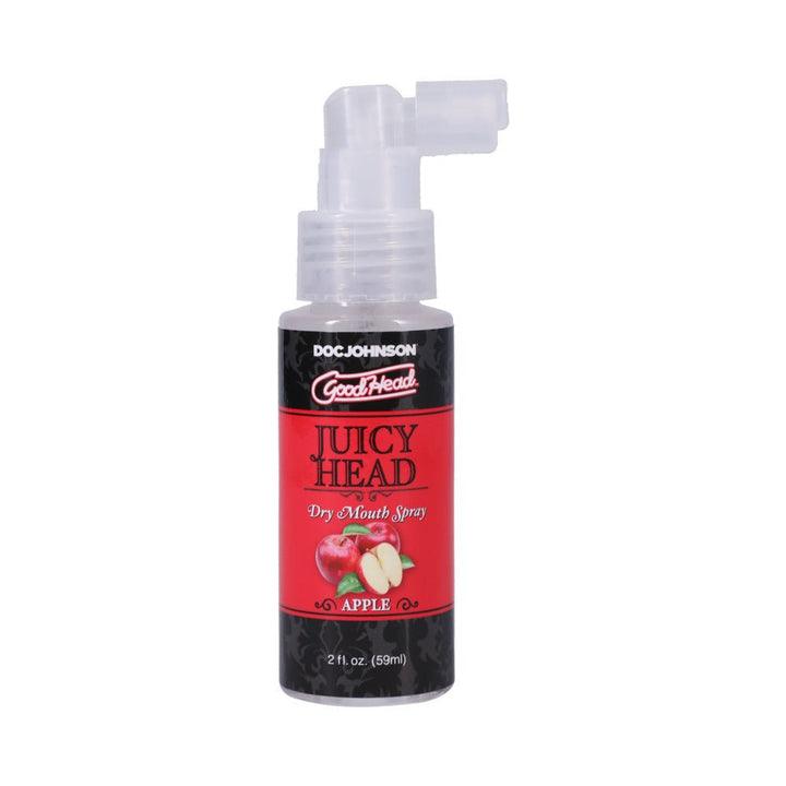 GoodHead Juicy Apple dry mouth spray in a 2 fl oz bottle with a clear spray nozzle and red label.